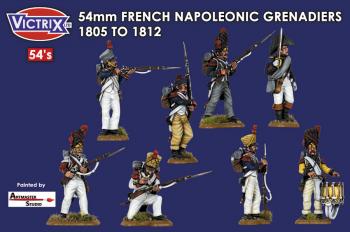 54mm French Napoleonic Grenadiers 1805 - 1812 (16 figures)--TWO IN STOCK. #0