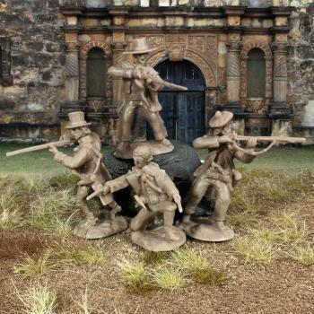 Alamo Defenders #2--12 figures in 4 poses with Swivel and swappable Heads & Hands. (Gray) #0