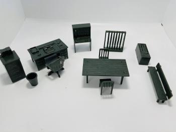 Army HQ Furniture - 12 Pieces, Olive HP #0