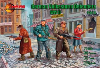 1/72 scale German Volkssturm Defenders--40 plastic figures in 8 poses--TWO IN STOCK. #0