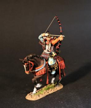 Samurai Horse Archer (red armor), The Minamoto Clan, The Gempei War, 1180-1185--single mounted figure #0