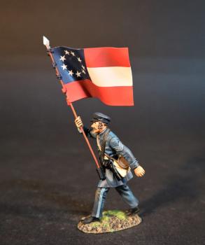 Standard Bearer, 33rd Virginia Regiment, The Army of the Shenandoah First Brigade, The First Battle of Manassas, 1861, ACW, 1861-1865--single figure with flag #0