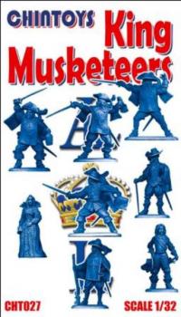 The King's Musketeers--8 figures in 8 poses  (Grey plastic)--AWAITING RESTOCK. #0