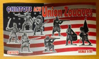 American Civil War Zouaves--8 figures in 8 poses (Brown plastic)--ONE IN STOCK. #0
