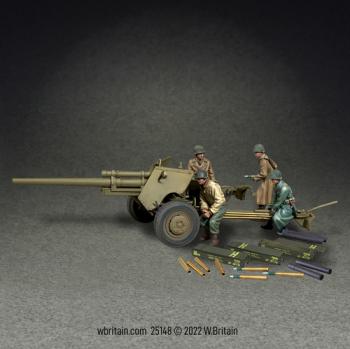 "Holding the Line"--U.S. M5, 3-Inch Anti-Tank Gun--cannon, four figures, & accessories--15 pieces #0