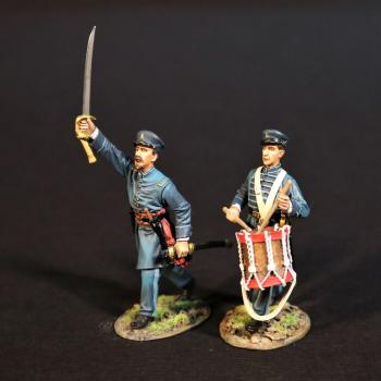 Infantry Officer and Drummer, 33rd Virginia Regiment, The Army of the Shenandoah First Brigade, The First Battle of Manassas, 1861, ACW, 1861-1865--two figures #0