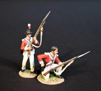 Two Line Infantry (kneeling reaching for cartridge (no hat), standing ready), The 74th (Highland) Regiment, Wellington in India, The Battle of Assaye, 1803--two figures #0