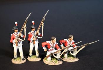Four Line Infantry (2 kneeling reaching for cartridge (no hat), 2 standing ready), The 74th (Highland) Regiment, Wellington in India, The Battle of Assaye, 1803--four figures #0