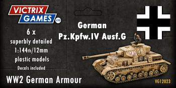WWII Panzer IV G--six 1:144 scale tanks (unpainted plastic kit) #0