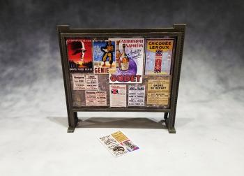 WWII-era Advertising Board (French)--110mm W x 105mm H x 25mm D #0