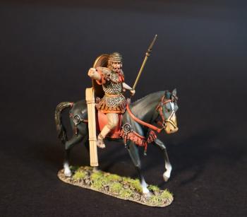 Decurion with Red Shield, Roman Auxiliary Cavalry, Armies and Enemies of Ancient Rome--single mounted figure #0