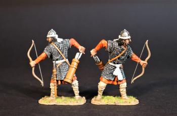 Two Andalusian Mercenary Archers (standing reaching for arrow), The Spanish, El Cid and the Reconquista--two figures-RETIRED - THREE LEFT! #0