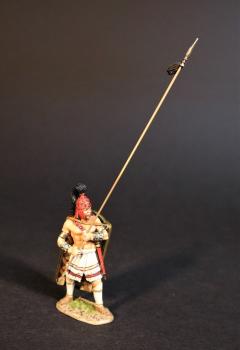 Greek Spearman (red helmet (no horns) large shield, spear at 70 degrees, black ribbon on spear), The Greeks, The Trojan War--single figure #0