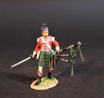 Piper (pipes in left hand, sword in right), The 74th (Highland) Regiment of Foot, Wellington in India, The Battle of Assaye, 1803--single figure #0