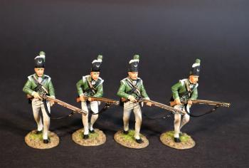 Four Light Infantry, Simcoe's Rangers, The Queen's Rangers (1st American Regiment) 1778-1783, British Army, The American War of Independence, 1778-1783--four figures #0