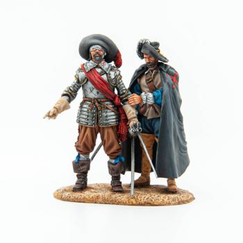 Spanish Tercio Assisting Wounded Leader--two figures on single base #0