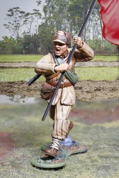 People's Volunteer Army Flagbearer Advancing--single figure #0