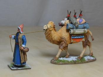 Mongol Leading the Camel--single figure leading camel figure #0
