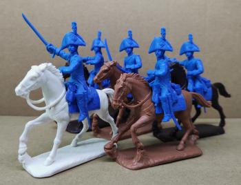 Heavy Cavalry in Bicorne--five mounted figures--AWAITING RESTOCK. #0