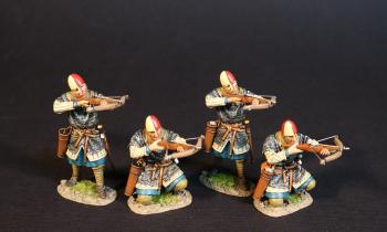 Spanish Crossbowmen (2 standing firing, 2 kneeling firing), The Spanish, El Cid and the Reconquista--four figures #0
