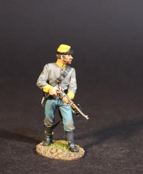Dismounted Confederate Cavalryman Standing Readying, Cavalry Division, The Army of Northern Virginia, The Battle of Brandy Station, June 9th, 1863, The American Civil War, 1861-1865--single figure #0