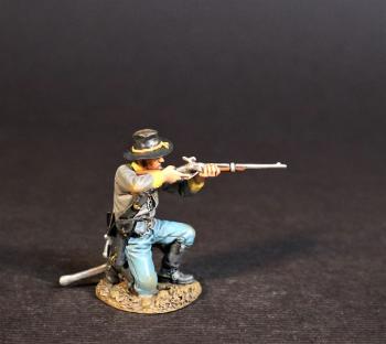 Dismounted Confederate Cavalryman Kneeling Firing, Cavalry Division, The Army of Northern Virginia, The Battle of Brandy Station, June 9th, 1863, The American Civil War, 1861-1865--single figure #0
