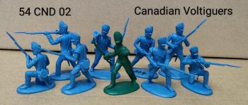 Canadian Voltiguers (War of 1812)--makes 9 poses (1 sergeant and 8 voltiguers) #0