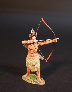 Powhatan Warrior Standing with Bow Ready to Loose, The Powhatan, The Conquest of America--single figure #0