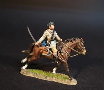 Militia Dragoon (tan) coat), American Continental and Militia Dragoons, The Battle of Cowpens, January 17, 1781, The American War of Independence, 1775–1783--single mounted figure #0