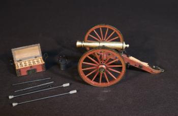 M1841 6-Pounder Field Gun (red), 1st Rockbridge Artillery, The Army of the Shenandoah, The First Battle of Manassas, 1861, The American Civil War, 1861-1865—limber and accessories #0