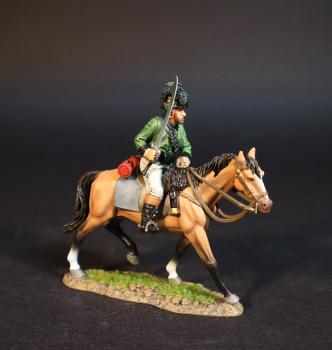 Trooper, Tarleton's Raiders, The British Legion, The Battle of Cowpens, January 17th, 1781, The American War of Independence, 1775–1783--single mounted figure with sword held upright #0