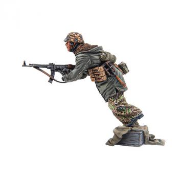 German Waffen SS Leaning with MP44 and Box--single leaning figure--TWO IN STOCK. #0