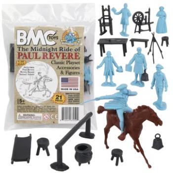 BMC Classic The Midnight Ride of Paul Revere--21 piece plastic figure playset #0