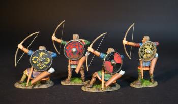 Viking Archers (2 standing firing, 2 kneeling firing), the Vikings, The Age of Arthur--four figures #0