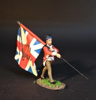Standard Bearer with Union Jack, 1st Battalion, 71st Regiment of Foot, The British Army, The Battle of Cowpens, January 17, 1781, The American War of Independence, 1775–1783--single figure with flag #0