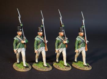 Four Grenadiers Marching, Simcoe's Rangers, The Queen's Rangers (1st American Regiment) 1778-1783, British Army, The American War of Independence, 1778-1783--four figures #0