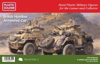 1/72nd British Humber Armoured Car--3 vehicles & 6 commander figures with options to build either Mk.II or Mk. IV variants -- ONE IN STOCK! #0