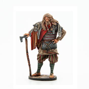 Viking Earl's Bodyguard--single figure leaning on Dane axe, wolfskin over shoulders #0