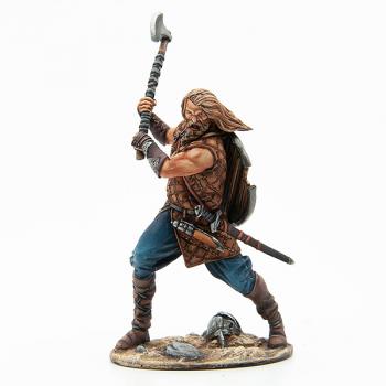 Viking Beserker--single unhelmeted figure swinging Dane axe #0
