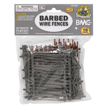 54mm CTS Concertina Barbed Wire Fence Barricade - 18pc Plastic Army Men Accessory #0