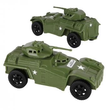 TimMee RECON PATROL Armored Cars - OD Green Plastic Army Men Scout Vehicles #0