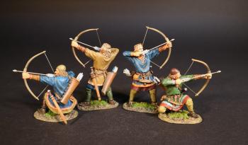 Four Viking Archers (2 standing ready to fire, 2 kneeling ready to fire), the Vikings, The Age of Arthur--four figures #0
