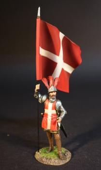 Standard Bearer, Knights of the Order of St. John of Jerusalem, of Rhodes, and of Malta, The Great Siege of Malta, 1565, The Crusades--single figure with flag #0