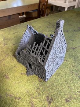 3D Print - 54mm Stone House (short version)( Full size,10 pieces 11" Long, 7" Wide, 11" high) -Limited availability! #0