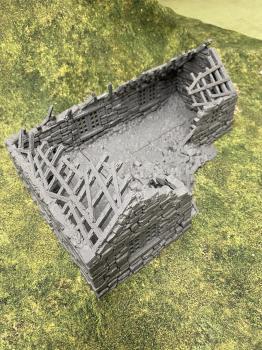 3D Print - 54mm Large Stone Barn (Full size,13.5" Long, 9.5" Wide, 5.5" high) -Limited availability! #0