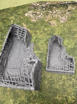 3D Print - 28mm Large Stone Barn (7.5" x5 1/4" x 3") -Limited availability! #0