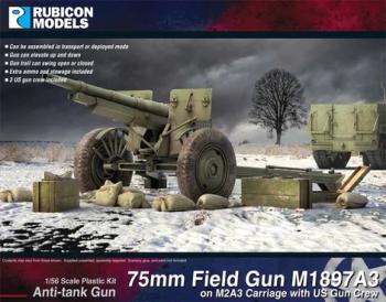 1/56 scale M2A3 75mm Field Gun with Crew #0