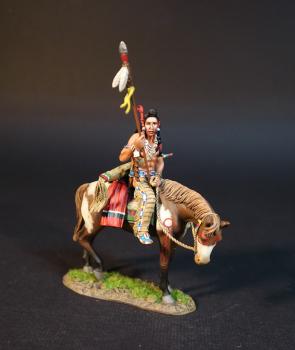 Crow Warrior Scout, The Crow, The Fur Trade--single mounted figure holding spear upright #0