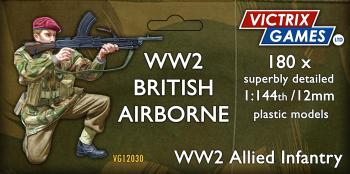 184 x WWII British Airborne (Paratroopers)--1:144 scale (unpainted plastic kit) #0