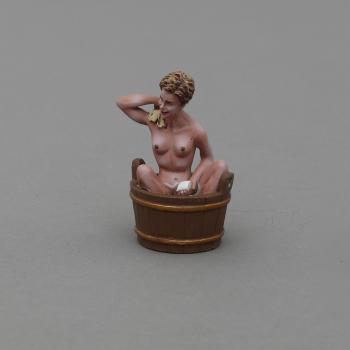 Polly, Girl in Tub (brunette)--single female figure in washtub--ONE AVAILABLE TO ORDER. #0